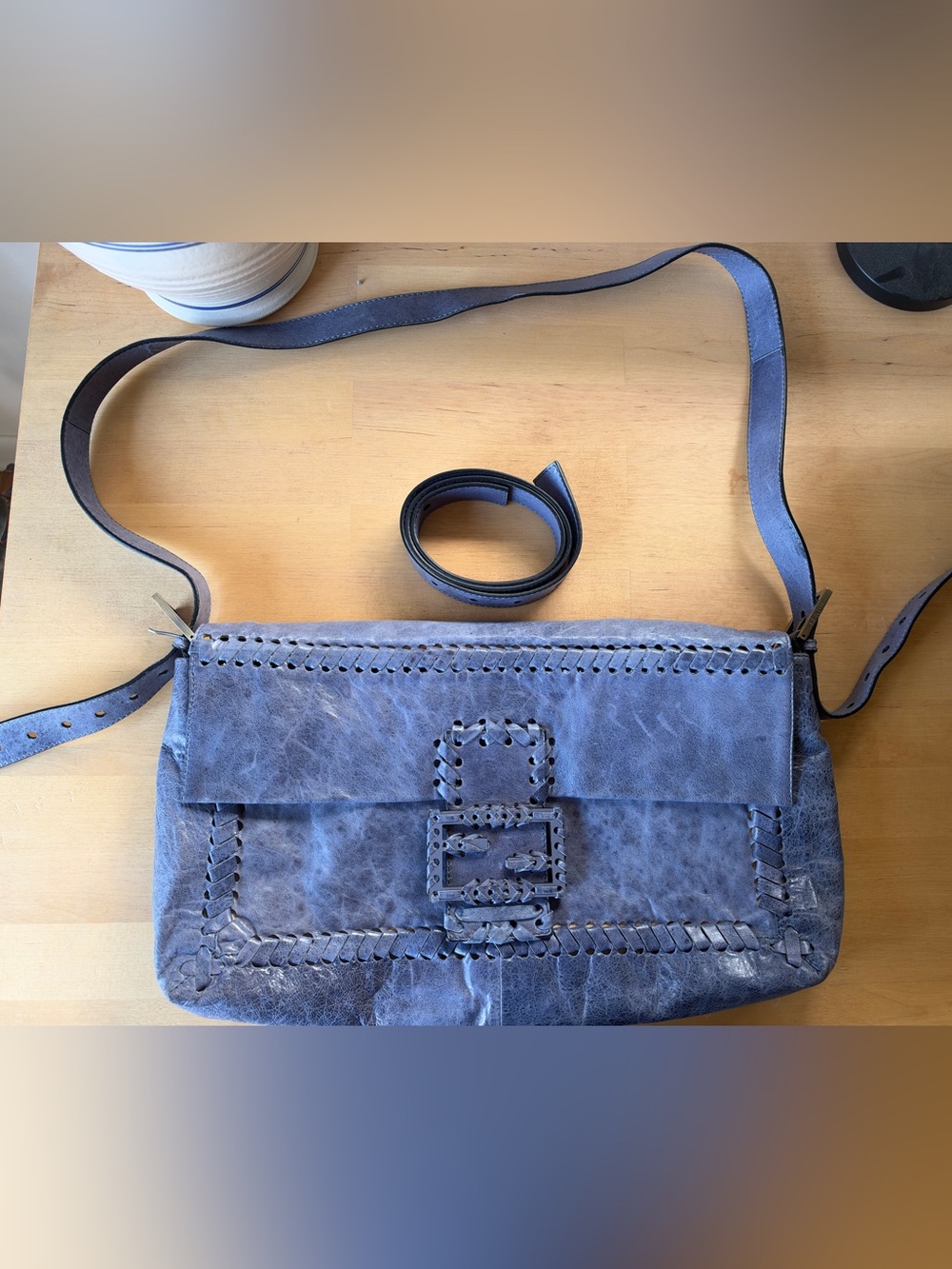 Fendi Whipstitch Maxi Baguette